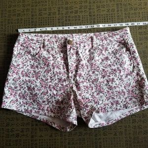 Pink Floral Shorts